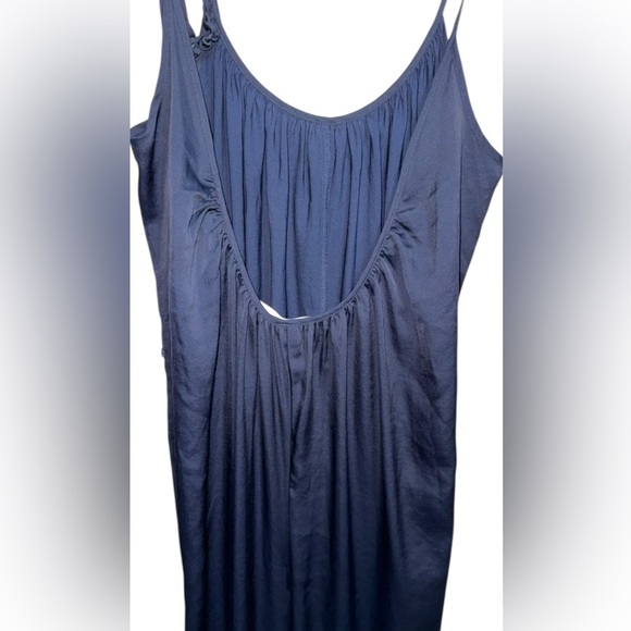 VICTORIA SECRET NAVY ADJUSTABLE STRAP HAREM SATIN JUMPSUIT SIZE XS - Picture 4 of 15